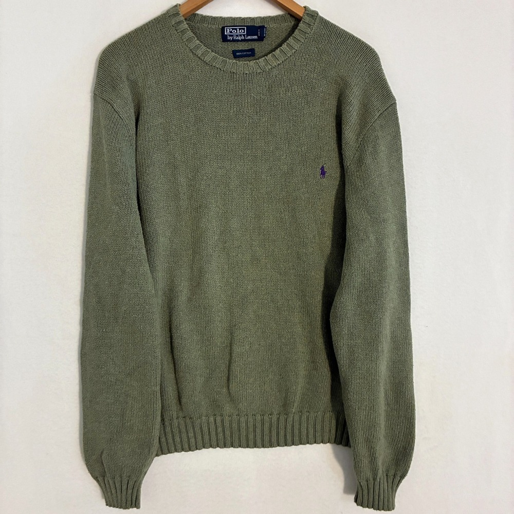 Vtg Polo Ralph Lauren Knit Sweater Mens 2XL Long Sleeve Crewneck Academia Preppy
